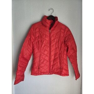 TEK GEAR WOMEN'S RED WARM LIGHTWEIGHT PUFFER JACKET/PARKA -SMALL- NO hood